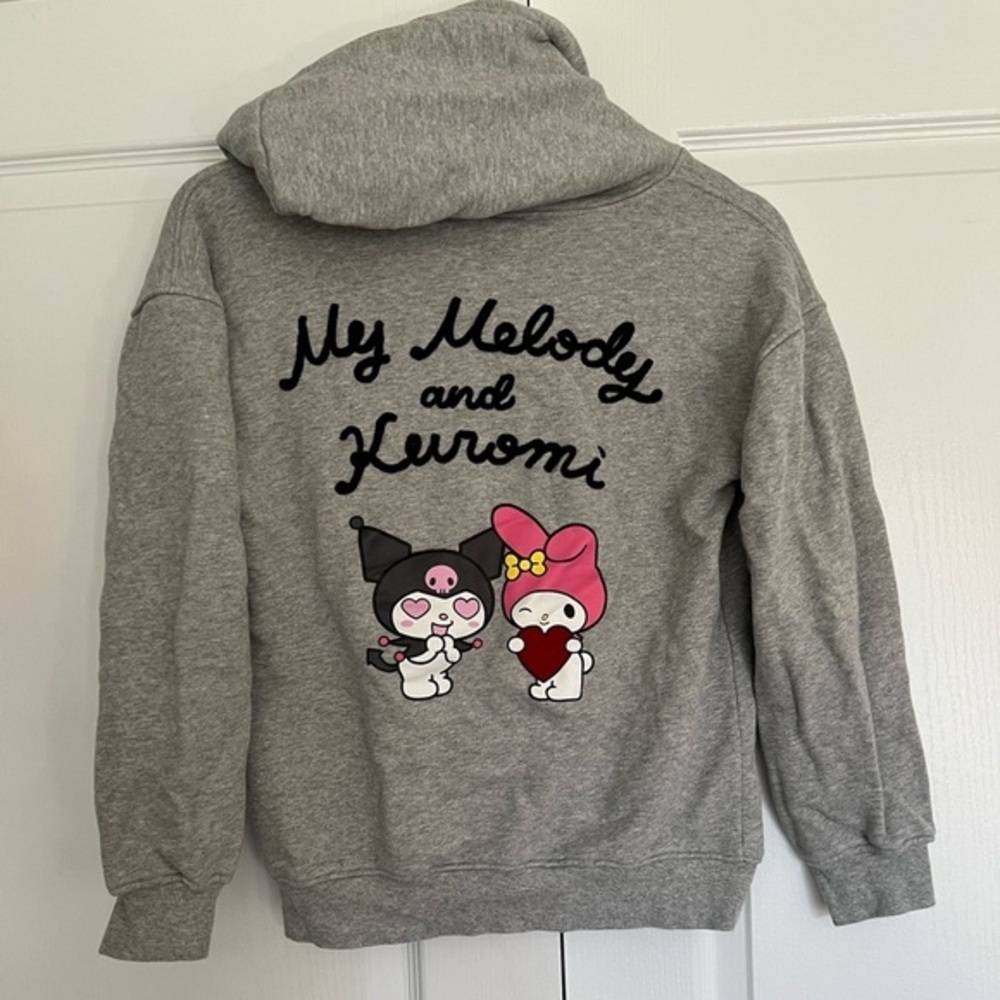 FOREVER 21 Hello Kitty My Melody & Kuromi Girls Zip Hoodie Sweatshirt Size 13/14